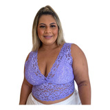 Cropped Plus Size De Renda (lia)