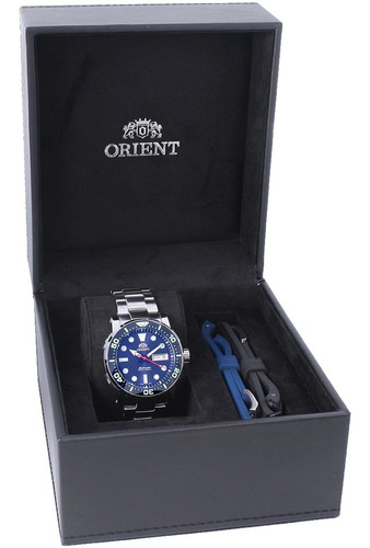 Relógio Orient Masculino Automático F49ss014 Azul 300m 