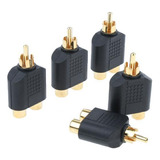 5 X 5pcs 1 2 Phono Y-splitters Conector Av Adaptador De