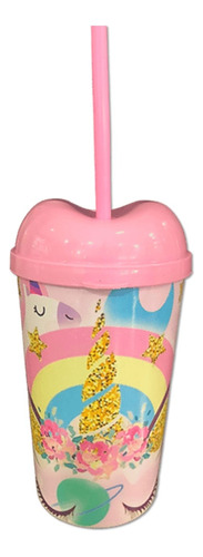 Vaso Pitillo Unicornio Pestaña Botilito Sorpresa  X12 Und 