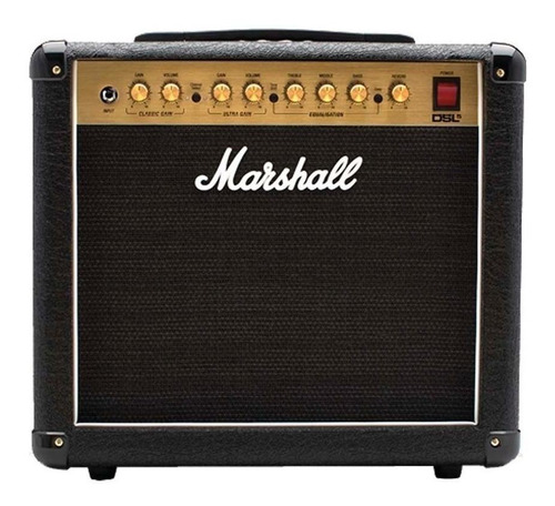 Amplificador Marshall Dsl Dsl5cr Valvular Para Guitarra De 5w Cor Preto/dourado 230v