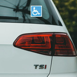 Sticker Reflejante Para Discapacitados 5 Pzas Para Auto
