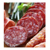 Vinilo 45x45cm Salame Chacinado Fiambre Comida Chorizo P1