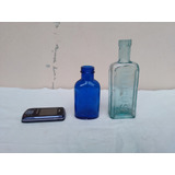 Par Antigua Botella Leche Magnesia Phillips Azul Cob Y Fucus