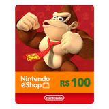 Gift Card Nintendo Switch  3ds Wii Eshop Brasil R$ 100 Reais