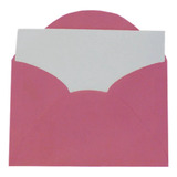 Envelope Visita Pink Rosa E Cartão Branco Cx 20 Un 11,5x8cm