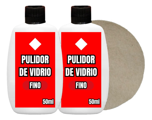 Pulido Parabrisas Oxido Cerio 100ml Fino + Pad 5 Pulidora