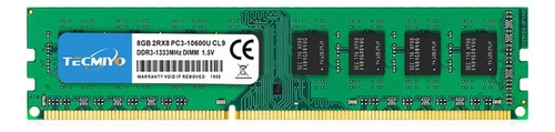 Memoria Ram Gamer Color Verde 8gb 1x8gb Tecmiyo Pc3-10600u