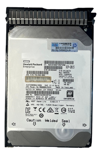 Hd Hp 8tb 7.2k 3.5 12gb Sas 793773-001 793703-b21 (com Gaveta) @