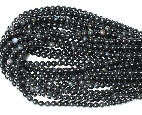 Beads Obsidiana Negra 60 Piezas 6mm.