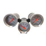 Kit 3 Relojes : Voltímetro+ Presión Aceite+ Temperatura Agua Capilar 2 Mts + Carcasas Orientables Triples Orlan Rober