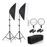 Kit Estúdio Iluminador Led 126 Softbox 50x70cm + Tripe C/ Nf