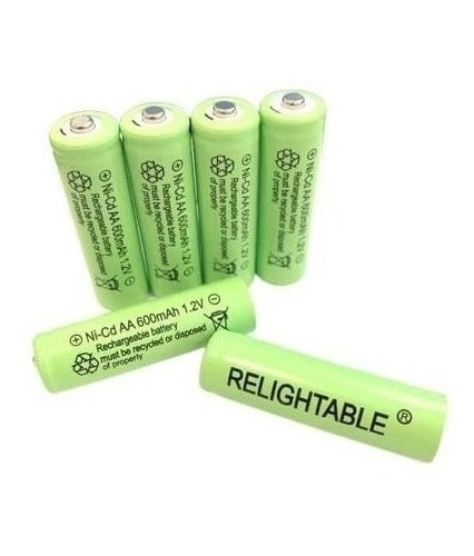 Relightable Aa Nicd Aa - Baterías Recargables De 600 Mah Y 1