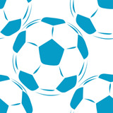 Papel De Parede Bola Futebol Azul Quarto Jovem Adesivo 5m