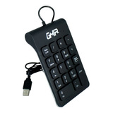 Teclado Numérico Ghia Gac-206a Usb Delgado Alambrico N /v Color Del Teclado Negro