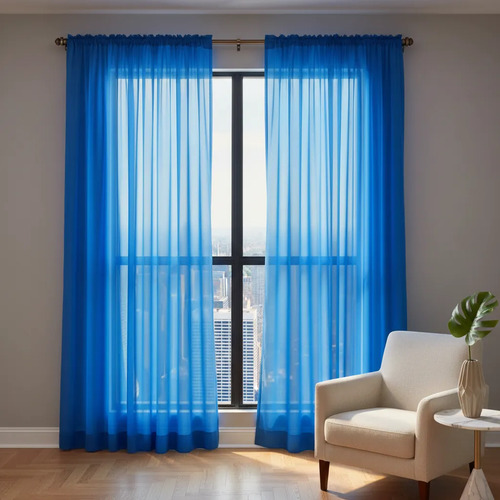 Cortinas Tafeta Elinet 145x210cm Lisa Blanco