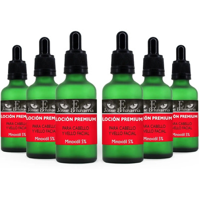 Loción Premium Minoxidil 5% Con Bergamota 6 Frascos 50ml C\u002Fu | Meses sin interés