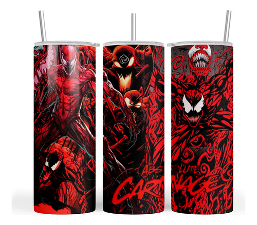 Termo Skinny Starbucks Spider Man Marvel Carnage Venom