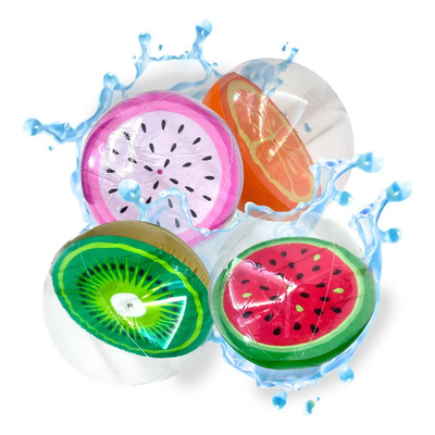 4 Pelotas Playeras Frutas Inflable Alberca Pool Party Color Multicolor