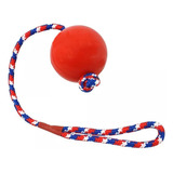 Juguete Pelota Con Cuerda Para Perro Chica Resistente Er058 Color Rojo