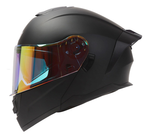 Casco Abatible Certificado Mica Night Vision + Luz Led Ks1