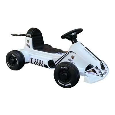 Carro Eléctrico Carreras Go Kart Mini 12v Niños Machuka R\u002Fc Color Blanco | Envío gratis