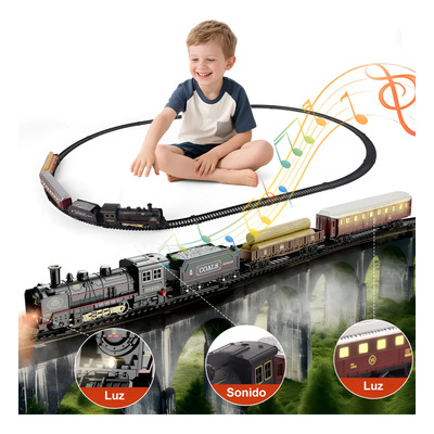 Tren De Juguete Eléctrico Con Sonidos Y Luces,vías Y Vagones | MercadoLibre
