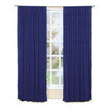 Juego Cortinas Soft Marino  2 Panel 1.30 X 2.20 Satinadas