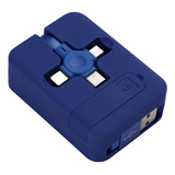 Cabo De Dados 3 Em 1 Extensível 40w-suporte E Cores Variadas Cor Azul-marinho