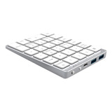 Teclado Numérico Bluetooth Mini Numpad Con Teclado Plata