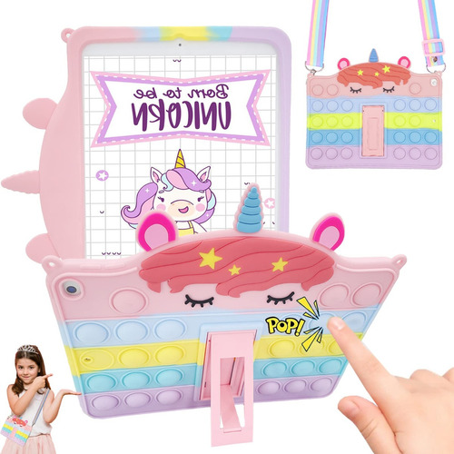 Funda + Correa Uso Rudo Burbuja Bubble Push Pop It Para iPad