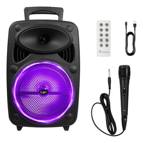 Parlante Bluetooth Inalambrico Karaoke Luces Led Radio Fm