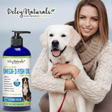 Deley Naturals Wild Caught Fish Oil For Dogs - Omega 3-6-9,