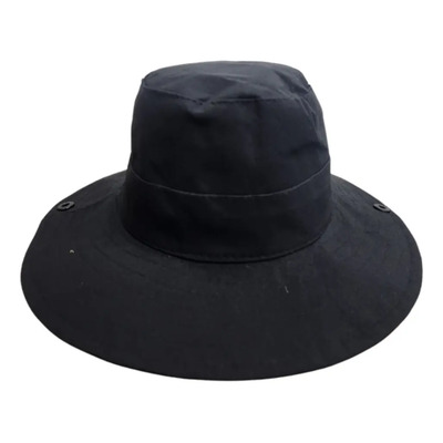 Paquete 25 Sombrero Cazador Sencillo Safari Sin Capa Color Negro Talla Adulto Liso