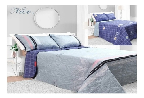 Cubrelecho Doble Faz Brunuti Para Cama Doble 220x240