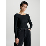 Body Ls Back Buckle Negro Calvin Klein