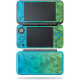 Piel Para Nuevo Nintendo 2ds Xl - Azul Y Verde Polígono | Mi