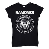 Polera Mujer Ramones Johnny Joey Dee Tommy Logo B Punk Abomi