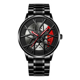 Reloj Pulsera G-force G-1990 De Cuerpo Color Negro, Análoga, Para Hombre, Con Correa De Acero Inoxidable Color Negro Y Hebilla De Gancho