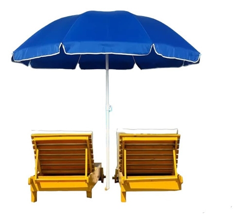 Quitasol 2.4m Plegable Altura Ajustable Playa Piscina 