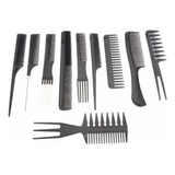 Set De 10 Peines Para Peluquería Y Barberia An804 - Mozku