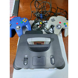 Nintendo 64 Com Dois Controles Cabo Av  E Um Jogo Mortal Kombat Trilogy Original Voltagem 110v..