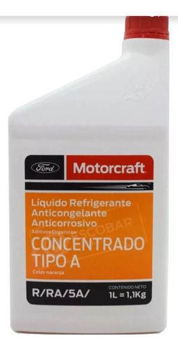 Refrigerante Motorcraft 1 Litro Rojo Para Linea Ford.