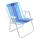 Cadeira De Praia Alta Cores 110kg Em Aluminio Piscina Oferta