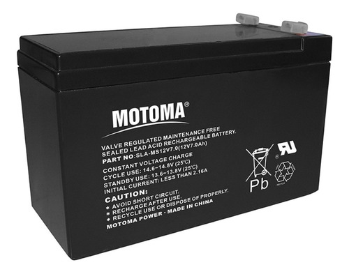 Bateria Recargable 12v 7ah Motoma Ups Alarmas - San Martin 