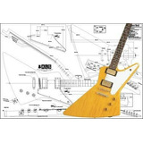 Caja Sólida De Guitarra E Plan Of Explorer Electric Guitar -