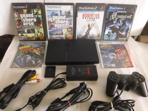 Playstation2 Slim+chip+memoria+control+cables+4juegos Gratis