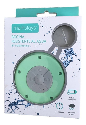 Bocina Portatil Bluetooth Contra Agua Mainstays