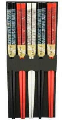 Juego De Palillos Chinos 5 Piezas / Chopsticks Set 5pz