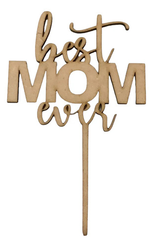 Letrero Pastel Mini Cake Topper Dia De La Madre 10pzas Mdf